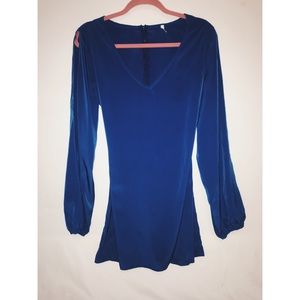 Silk Navy Dress